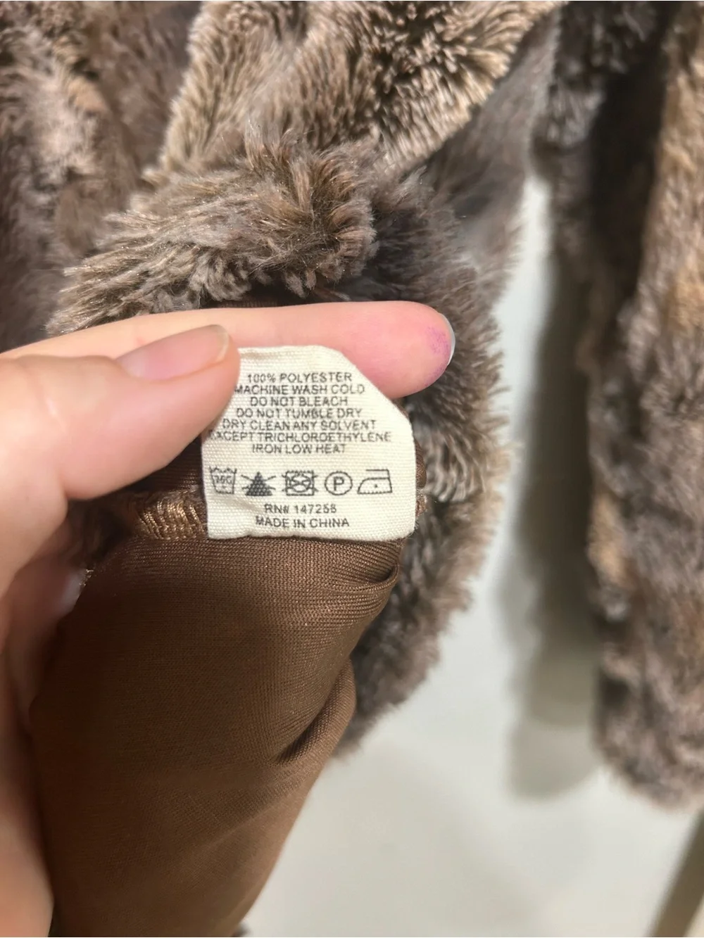 Simply Southern Brown Plush Faux Fur Quarter Zip Pullover Small
